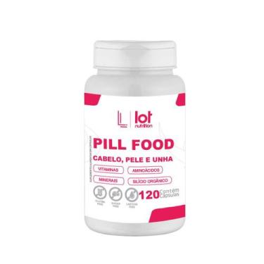 Imagem de Pill Food 120 cápsulas Cabelos Unhas Pele Completo - LOT NUTRITION, Se