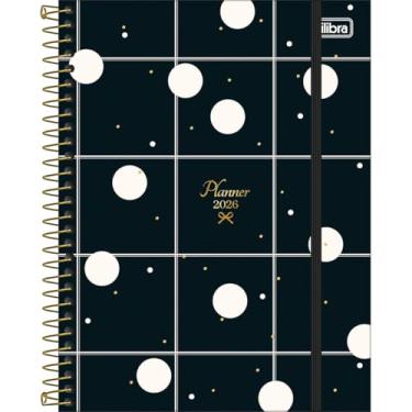 Imagem de Planner SEMANAL, West Village 2026, 17,7 x 24 cm, Espiral, Quadriculado Preto