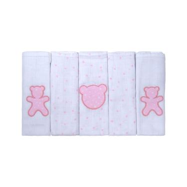 Imagem de Kit Fralda de pano para bebê 5 Unidades Bublim