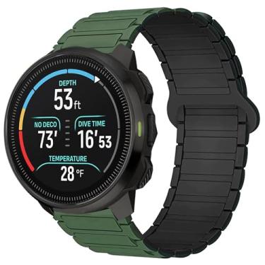 Imagem de Compatível com pulseiras SUUNTO OCEAN, pulseira magnética esportiva de silicone magnético de 20 mm e 22 mm compatível com SUUNTO OCEAN, RACE, RACE S, VERTICAL, 9 PEAK, 9 PEAK PRO, 5 Peak, 3 Smartwatch