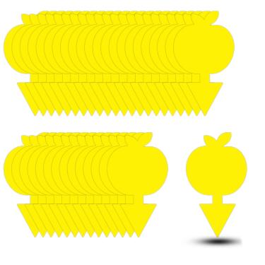 Imagem de 36 peças armadilhas pegajosas para moscas de frutas, armadilhas para mosquitos, mosquitos, mosquitos, mosquitos, insetos voadores, plantas domésticas, presentes (formato de maçã)