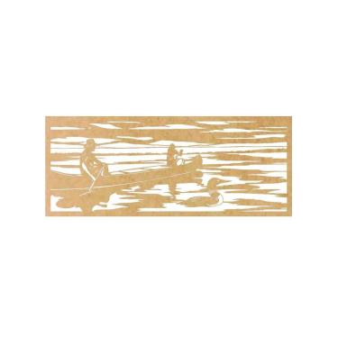 Imagem de Quadro Decorativo Mdf Cru Barco Pescadores 40X20Cm