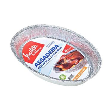 Imagem de Assadeira Descartável Alumínio 4l Facilita Pronto 12 Un Assados Peixes