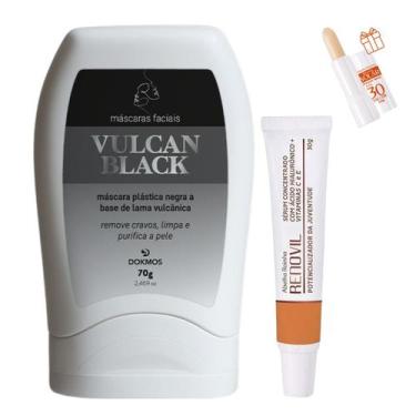 Imagem de Kit Máscara Facial Vulcan Black Peel Off + Renovil Sérum Potencializad