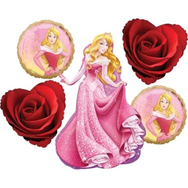 Imagem de Anagram Princess Arora Birthday Party Supplies 5pc Sleeping Beauty Briar Rose Balloon Bouquet Decorations