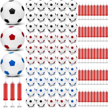 Imagem de yasuwekik Bola de futebol esvaziada de Natal com bomba para presentes de caixa de sapatos de 2 a 4 anos, enchimentos de caixa de sapatos a granel, bolas de futebol infantis para doações de caridade