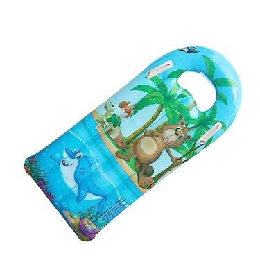 Imagem de UGPLM infantil prancha de surf inflável para piscina deslizante e flutuante prancha de surf portátil com alça para esportes aquáticos, animais de praia