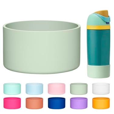 Imagem de Diumepo Bota de silicone para garrafa de água Owala 14/473 g, capa protetora antiderrapante para copo Owala de 340 g, livre de BPA (verde menta)