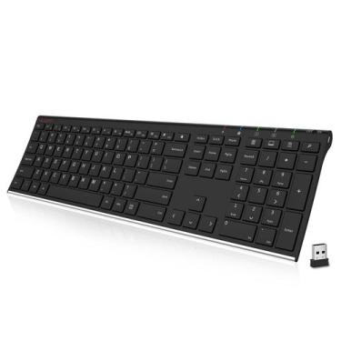 Imagem de Teclado sem fio ALLIFE em aço inoxidável Ultra Slim com bateria