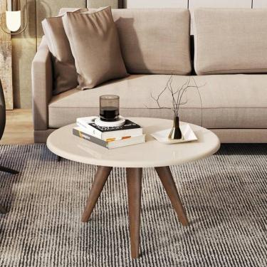 Imagem de Mesa De Centro Tampo Redondo 52x33cm Grazy Off White