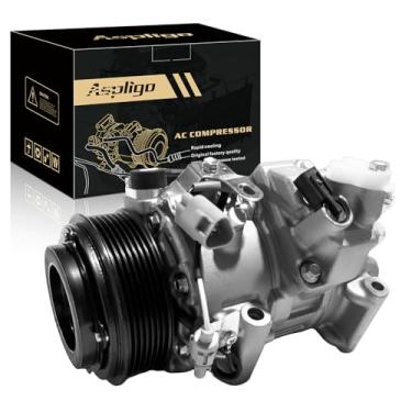 Imagem de Aspligo Compressor de ar condicionado AC serve para Toyota Avalon Highlander Sienna Camry 3.5L 2011-2018, para Lexus ES350 RX350 3.5L 2010-2018, com embreagem A/C, substitui 8832006160