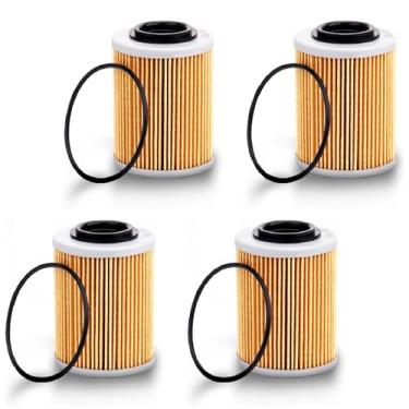 Imagem de KLWZH 420956123 420956120 420256188 X3 Filtro de óleo e anel O para Can Am Maverick X3 2017-2023 Max Turbo R RR 2019-2024 Ryker STD 600 900 ACE Sea-Doo Ski-Doo Spark 2 Up 3 Acima, 4 peças