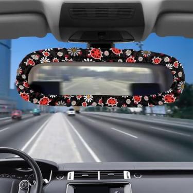 Imagem de Bulopur Daisy Ladybug capa retrovisor de carro acessórios universal capa de espelho de carro para protetor de visão traseira antipoeira e impressões digitais cabe na maioria dos veículos