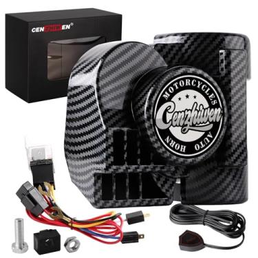 Imagem de Buzina pneumática para caminhões, buzina compacta de trem elétrico de caracol, buzina de carro super alto-falante de 12V 150db com chicote de fiação e é aplicável a qualquer veículo, caminhão,