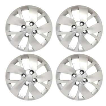 Imagem de Kit 4 Calota Aro 14 Compatível c/Roda Gol Voyage 2023 2024 - Prata