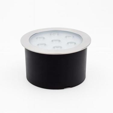 Imagem de Balizador Spot Led Chão 20W Embutir Inox Estrutura Preto