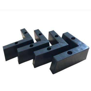 Imagem de Kit 4 Pé Cantoneira Plástico (preto) Universal - 290mm - Metalaço Aces