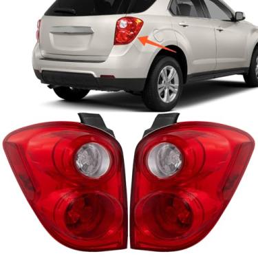 Imagem de SUPAPRO Luzes traseiras de para-choque traseiro adequadas para Chevy Equinox 2010-2015 LH+RH par substituição OE modelo luzes de freio vermelhas, com lâmpada e kit de chicote de fiação