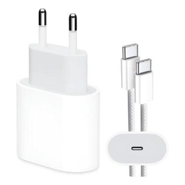 Imagem de Kit Carregamento 35W USB-C  Fonte + Cabo 1m  Compatível com Smartphone