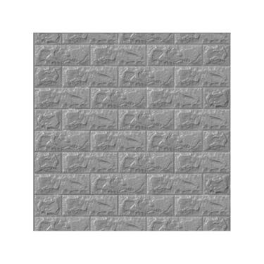 Imagem de Placa Adesiva para Parede Cozinha,Kit 10 Placas 3d Tijolo Branco Adesivo Autocolante DecoraçãO Quarto Sala Banheiro(CINZA)
