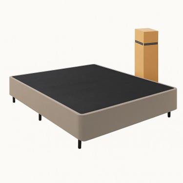 Imagem de Cama Box Desmontavel Queen 158x198cm Orthocamas Suede Bege
