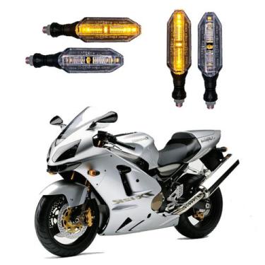 Imagem de KIT 4 Setas Esportivas Pisca de Led Modelo P26 Para Moto KAWASAKI NINJ