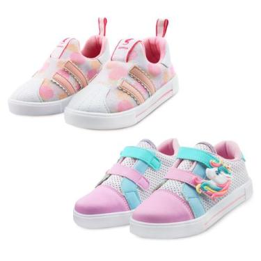 Imagem de Kit 2 Pares Tênis Magic Mz Shoes e Tênis Infantil Unicórnio, 24/25, Ro