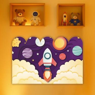 Imagem de Cabeceira de Cama Decorativa Infantil para Quarto de Meninos - Tema Astronauta (CabCerq-0071)
