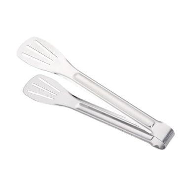 Imagem de Pegador Multiuso para Salada, Pães, Macarrão e Churrasco, Pinça Cozinha e Culinária, Inox Profissional Longo(23cm 1 UN)