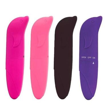 Imagem de Vibrador Corporal Íntimo Feminino Golfinho Aveludado 647 - Portal Do P