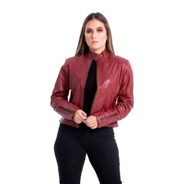 Imagem de Jaqueta de Couro BX Vermelho - Parra Couros, P