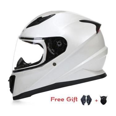 Imagem de Capacete de motociclista, capacete completo de inverno, material ABS p