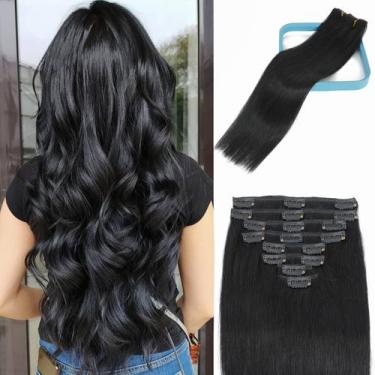 Imagem de Extensões de cabelo Clip In LORIEN Real Human Hair 60cm 120g