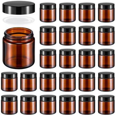Imagem de Frascos de vidro Norme 4 onças/120 ml com tampas à prova de vazamentos