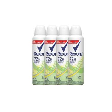 Imagem de Kit 4 Desodorante Antitranspirante Aerosol Feminino Rexona Erva Doce 7