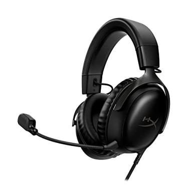 Imagem de Headset Gamer HyperX Cloud III – Compatível com PC, PS5, Xbox Series X|S, Drivers Angulados de 53mm, Áudio DTS, Microfone de 10 mm, USB-C, USB-A, Fio de 3,5 mm, Preto (727A8AA)