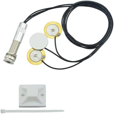 Imagem de Wwomusic Transdutor piezográfico de contato para guitarra acústica de 70 cm, 3 piezo em 1 ideia, microfone, autoadesivo, mono piezo captador com campainha para violão, violino, violoncelo, ukulele