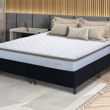 Imagem de Colchão King Mola 23cm X 158cm Itália Branco/Bege