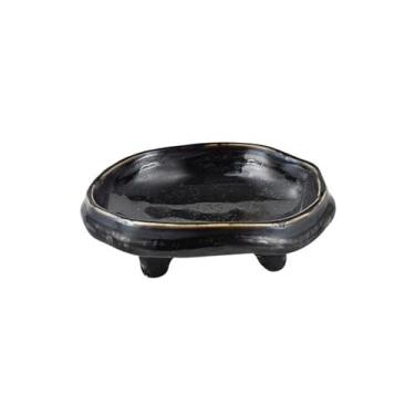 Imagem de prato de lanche Prato de cerâmica para lanche, prato sushi para restaurante, com molho, utensílios mesa para cozinha e casa tigela de sopa