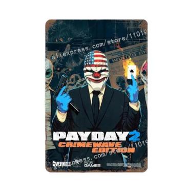 Imagem de Placa De Metal Vintage Payday 2 Para Decoração De Pub, Bar, Man Cave E