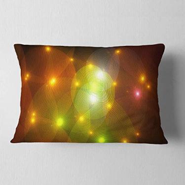 Imagem de Design de luzes fractais douradas em neblina, sala de estar, sofá, almofada de alta qualidade e capa de almofada impressa 30,48 cm x 50,8 cm