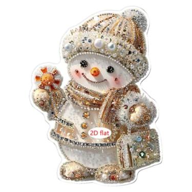 Imagem de rockible Coleção de enfeites de decoração de Natal 2D com cordão, bolsa, pingente pendurado para parede, porta de inauguração, janela de armário, Style B