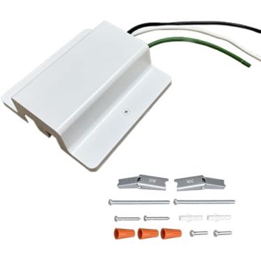Imagem de Bravsekai Conector De Canopla Flutuante Em Trilho H, Acessórios Para Trilhos Iluminação Adequado Circuito Único 3 Fios E 1 Fio, Energiza (Conector Branco)