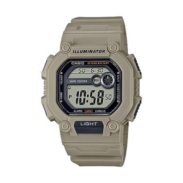 Imagem de Casio Relógio masculino de quartzo com pulseira de resina, bege, 28 (modelo: 889232324081)