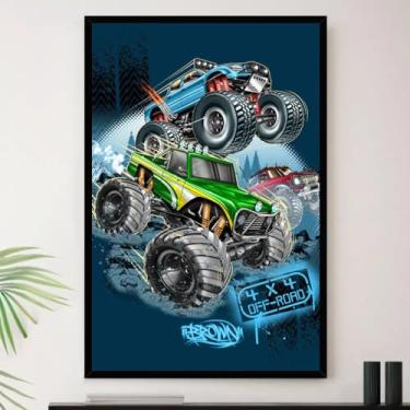 Imagem de Genérico, Quadro Carro 4x4 Big Infantil Bebe Decorativo A4 23x33cm