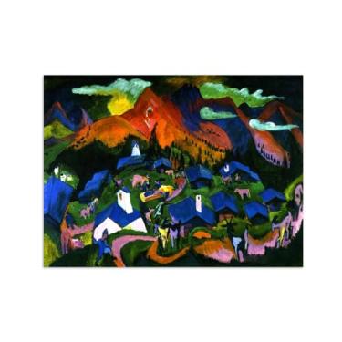 Imagem de Paisagem Abstrata Pôster Famosas Pinturas-Reprodução em Tela-Imagem Decoração Sala de Estar(Animals) 60x80cm-23x31in Sem Moldura