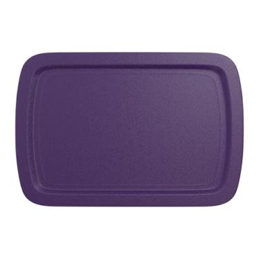 Imagem de Tampa de substituição para pirex 23 x 33 cm, tampa de recipiente de vidro para assarola fácil de segurar, 3 QT, C-233-PC (roxo)