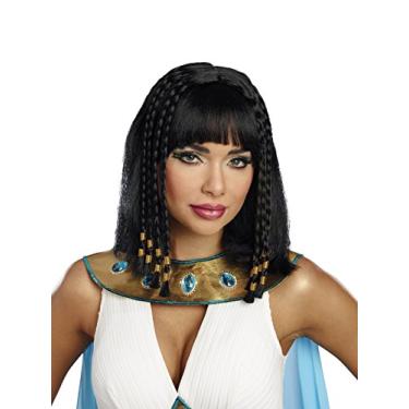 Imagem de Dreamgirl Peruca feminina Cleópatra Rainha Egípcia Fantasia Preta