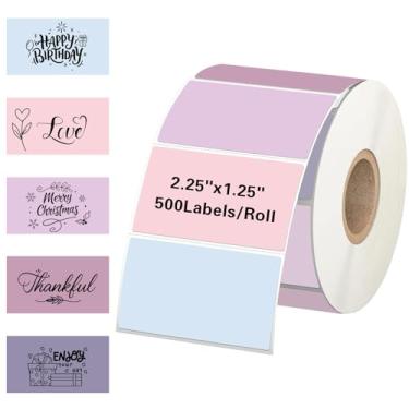 Imagem de Starboling Etiquetas térmicas diretas de 5,7 cm x 3,18 cm, etiqueta autoadesiva para endereço, logotipo, envio, códigos de barras, código QR (gradiente rosa)