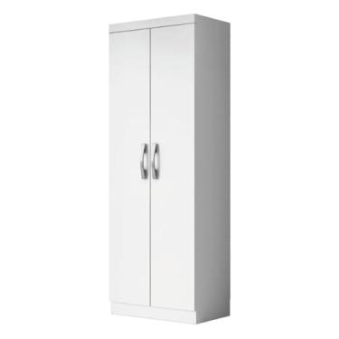 Imagem de Armário Multiuso Organizador Lavanderia 2 Portas 3 Prateleiras 1,70m New Branco
